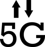 5g, señal, flechas vector icono. sencillo elemento ilustración desde ui concepto. móvil concepto vector ilustración. 5g, señal, flechas vector icono en blanco antecedentes