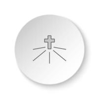 Round button for web icon, Spiritual symbol. Button banner round, badge interface for application illustration on white background vector