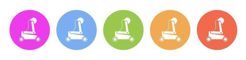 Multi colored icon Robot technology industry factory. Button banner round badge interface for application illustration on white background vector
