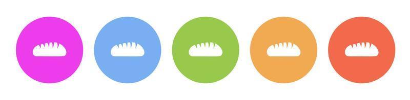 Multi colored flat icons on round backgrounds. Bred multicolor circle vector icon on white background