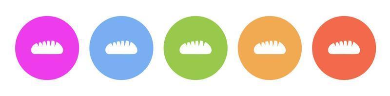 Multi colored flat icons on round backgrounds. Bred multicolor circle vector icon on white background