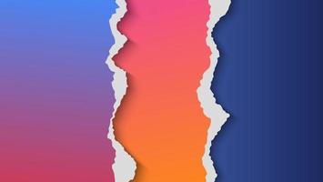 Abstract Gradient Paper Ripped Frame Template vector