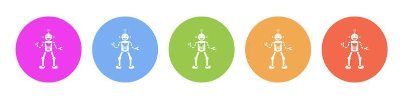 Multi colored icon Robot technology. Button banner round badge interface for application illustration on white background vector