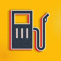 Petrol pop art, retro icon. Vector illustration of pop art style on retro background