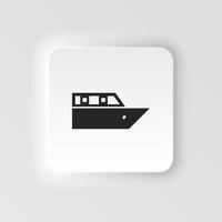 Rectangle button icon Cruiser voyage. Button banner Rectangle badge interface for application illustration on neomorphic style on white background vector