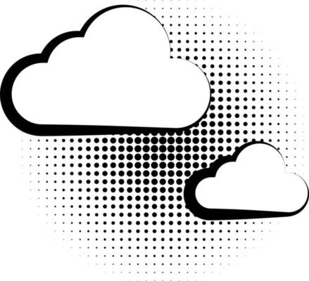 pop art cloud on a vintage background. vector illustration. pop art cloud