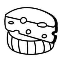 Trendy Cheddar Cake vector