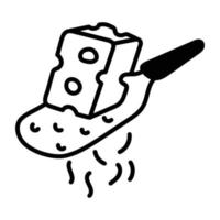 Trendy Cheese Shredder vector