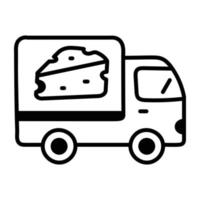 Trendy Cheese Delivery vector