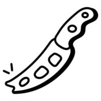 Trendy Cheese Knife vector