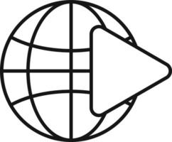 logistic, Globus , icon. Marketing vector icon. Thin line icon for website design and infographic on white background
