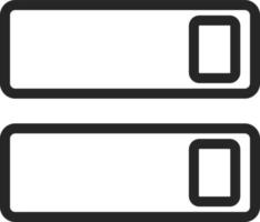 Enable, on, switch vector icon. Multimedia minimalist outline vector icon. on white background