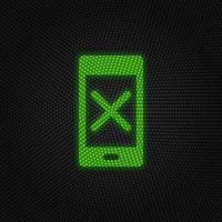 Phone, delete, remove new technology vector icon. New mobile technology traffic light style vector illustration on white background