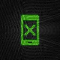 Phone, delete, remove new technology vector icon. New mobile technology traffic light style vector illustration on white background