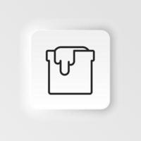 Bank, color, pot vector icon. Element of design tool for mobile concept and web apps vector. Thin neumorphic style vector icon for website design on neumorphism white background