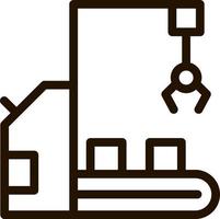 Industrial robot, manufacturing robot icon - Vector on white background