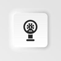 Mass production, meter neumorphic style vector icon. Simple element illustration from UI concept. Mass production, meter neumorphic style vector icon. Infographic concept on white