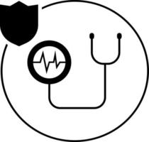 humano, seguro, salud icono ilustración aislado vector firmar símbolo - seguro icono vector negro - vector en blanco antecedentes