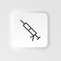 Gun, sealant vector icon. Element of design tool for mobile concept and web apps vector. Thin neumorphic style vector icon for website design on neumorphism white background