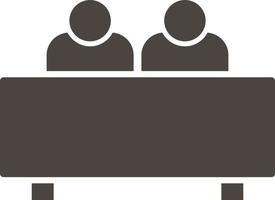 Interview, users vector icon. Simple element illustrationInterview, users vector icon. Material concept vector illustration. on white background