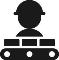 Mass production, conveyor icon - Vector. Simple element illustration from UI concept. Mass production, conveyor icon - Vector. Infographic concept vector illustration. on white background