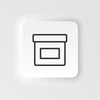 Dye, jar, pot vector icon. Element of design tool for mobile concept and web apps vector. Thin neumorphic style vector icon for website design on neumorphism white background