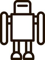 Artificial intelligence, bionic man icon - Vector on white background