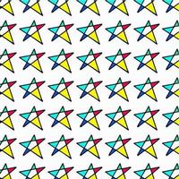 abstract stars geometry colorful seamless vector pattern with white background design for carpet, wallpaper, clothing, wrapping, fabric, cover