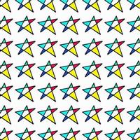 resumen estrellas geometría vistoso sin costura vector modelo con blanco antecedentes diseño para alfombra, fondo de pantalla, ropa, envase, tela, cubrir