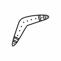 Boomerang. Vector doodle illustration. Hand drawn sketch. Icon.