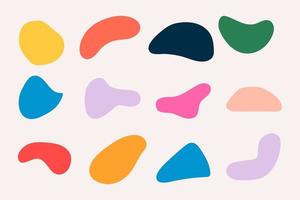 Collection of hand drawn flat abstract shapes. Irregular shape. vector