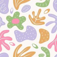 Seamless colorful memphis pattern design vector. Irregular shape design. vector