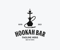 Modern professional hookah logo design on white background vector