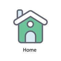 Home  Vector Fill outline Icons. Simple stock illustration stock