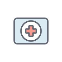 First Aid Box Vector Fill outline Icons. Simple stock illustration stock