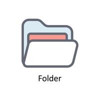 Folder Vector Fill outline Icons. Simple stock illustration stock