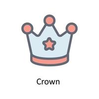 Crown  Vector Fill outline Icons. Simple stock illustration stock