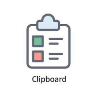 Clipboard Vector Fill outline Icons. Simple stock illustration stock