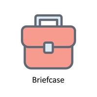 Briefcase Vector Fill outline Icons. Simple stock illustration stock
