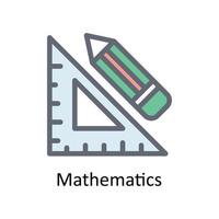 Mathematics Vector Fill outline Icons. Simple stock illustration stock