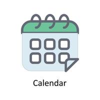 Calendar Vector Fill outline Icons. Simple stock illustration stock