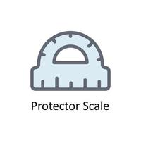 Protector Scale Vector Fill outline Icons. Simple stock illustration stock