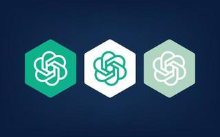 ChatGPT, OpenAI Logo Icons vector