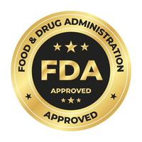 fda aprroved label, stamp, badge, seal, sticker, tag, vector, food and drug administration badge vector