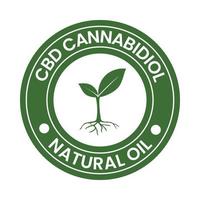 cannabidiol cbd petróleo insignia, logo, etiqueta, pegatina, logo para cbd petróleo etiqueta, cáñamo petróleo etiqueta diseño vector