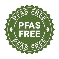 PFAS Free Badge, Seal, Label, Banner, Icon, Sticker, Emblem Vector Illustration