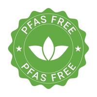PFAS Free Badge, Seal, Label, Banner, Icon, Sticker, Emblem Vector Illustration
