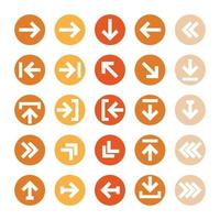Arrow Icons Set, Colorful Arrow Icons Vector, Different Style Arrows, Flat Icons vector