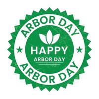 Happy Arbor Day Badge, Seal, Sticker, Stamp, Label, Tag, Greetings Card, Logo, Emblem Vector Illustration Design, Arbor Day Design