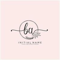 inicial licenciado en Letras femenino logo colecciones modelo. escritura logo de inicial firma, boda, moda, joyería, boutique, floral y botánico con creativo modelo para ninguna empresa o negocio. vector